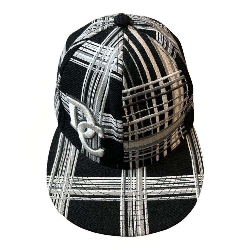 Washington DC Fitted Hip Hop Cap Size M Plaid Ultimate City Hunter Ultimate EUC